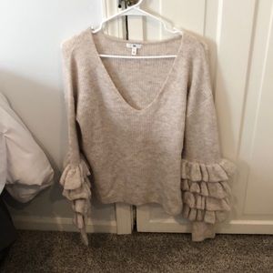Oatmeal V neck sweater